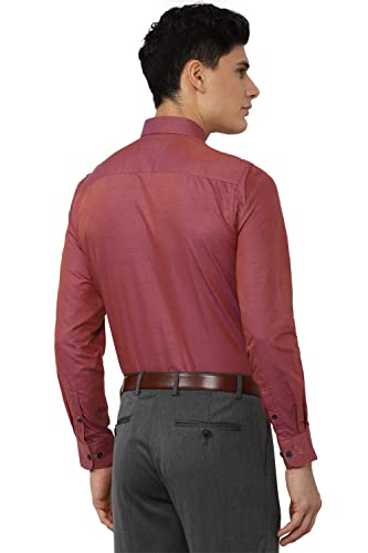 Image of Peter England Men's Cotton Slim Fit Dobby Full Sleeve Formal Shirt