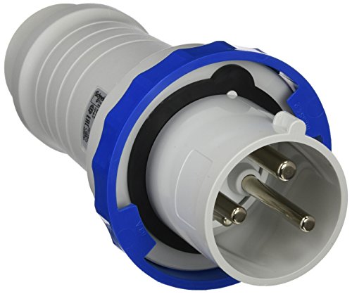 Clavija aerea 2P+T 63A IP67 mâle pour raccordement électrique industriel étanche