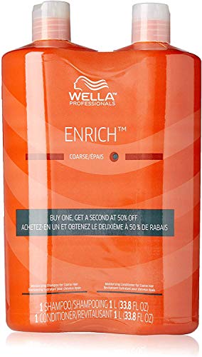 Wella Enrich Shampoo & Conditioner Coarse Hair Duo 33.8 Oz Original Formula