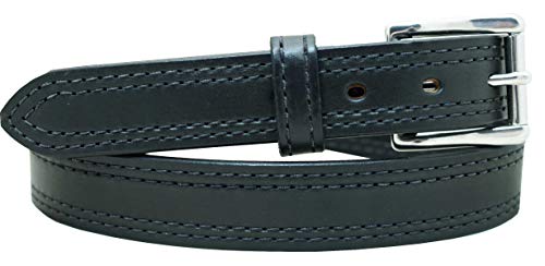 1 1 4  Heavy Duty Double Stitched Leather Gun BelT Strong No Crack CCW Belt By YourTack Black & DARK bROWN SIZES 32-58  (40, Black)