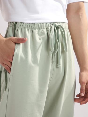 Image of Nobero Zenline Joggers for Men | Track Pants for Men | Straight Fit Joggers | Elasticated Waist with Drawcord | Soft & Breathable Fabric | Casual Everyday Wear