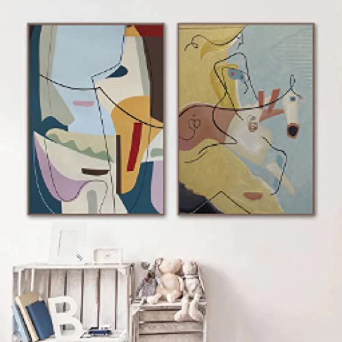 Affiches Picasso Peinture Abstraite Nordique Minimaliste Décoration Maison 30x40cm