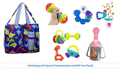 Image of New Born Baby for 0-6 Month Baby (Clothes, Feeding, Bag and Toys) 32 Pieces Pack