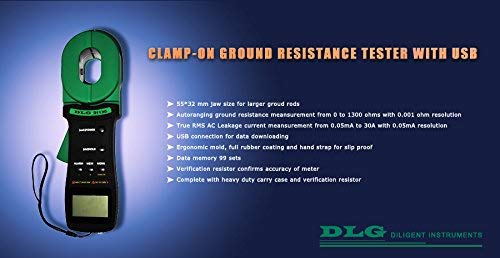 Dlg Clamp On Ground Earth Resistance Tester With Usb Connection Di-120 #TOP1