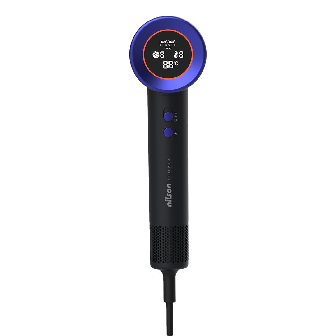 Nilson Life Ionic Compact Phon Phon, asciugatrice rapida, riduce il crespo, funzione aria fredda, display LED, motore brushless da 1600 W, 3 marce, termostato, ugello concentratore