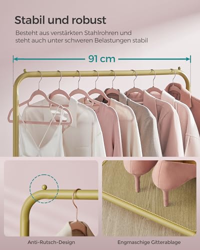 SONGMICS Kleiderständer, Kleiderstange auf Rollen, 91 cm breit – Ansicht 4