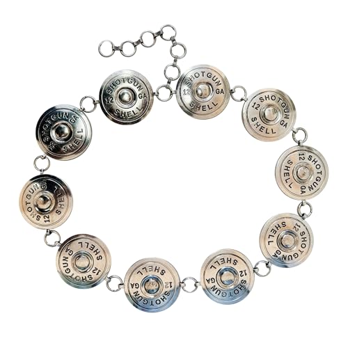 Western Rustic Charm Shotgun Shell Chain Belt with Adjustable Fit