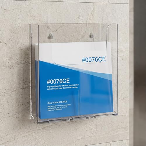 Support transparent pour documents mural en acrylique haute résistance
