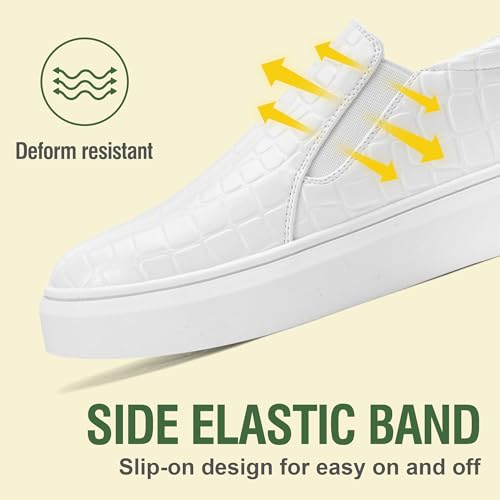 Image of Jeossy Women's Slip On Shoes Casual Fashion Sneakers 8010 Arch Support Loafers for Women with Zipper