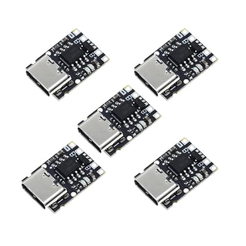 5 Pcs TP4057 1A 3.7V Lithium Battery Charging Board with Protection is a Type-C USB C Lithium-Ion Battery Charging Board and is Superior to TP4056.