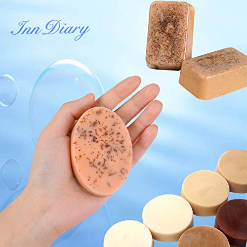 image for Inn Diary Silicone Soap Molds Round Oval & Rectangle Silicone Mold-3pc