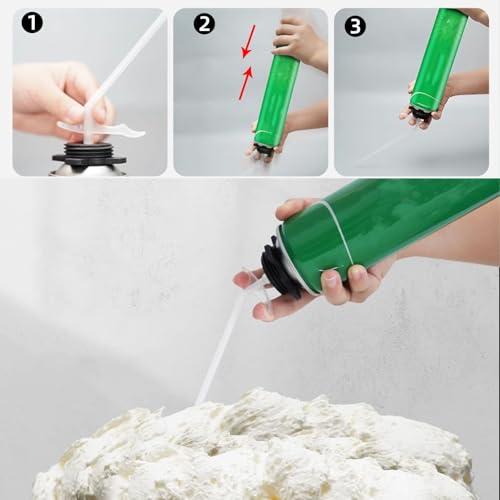 10 Stück Montageschaum Aussprührohr Lang Aussprührohr PU Schaum Pistolen Bauschaum, Röhrenförmige Nachfüll Ersatzdüsen, Bauschaum Pistole Tube Benutzt Für Löcher Lücken Und Risse Sprühschaum