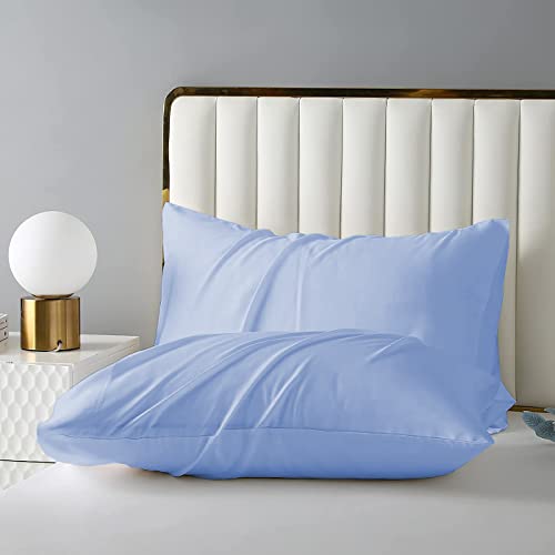 Filbert Luxurious Homes Series 400TC Egyptian Cotton Pillow Cover (20 x 30) Set of 2-Sky Blue