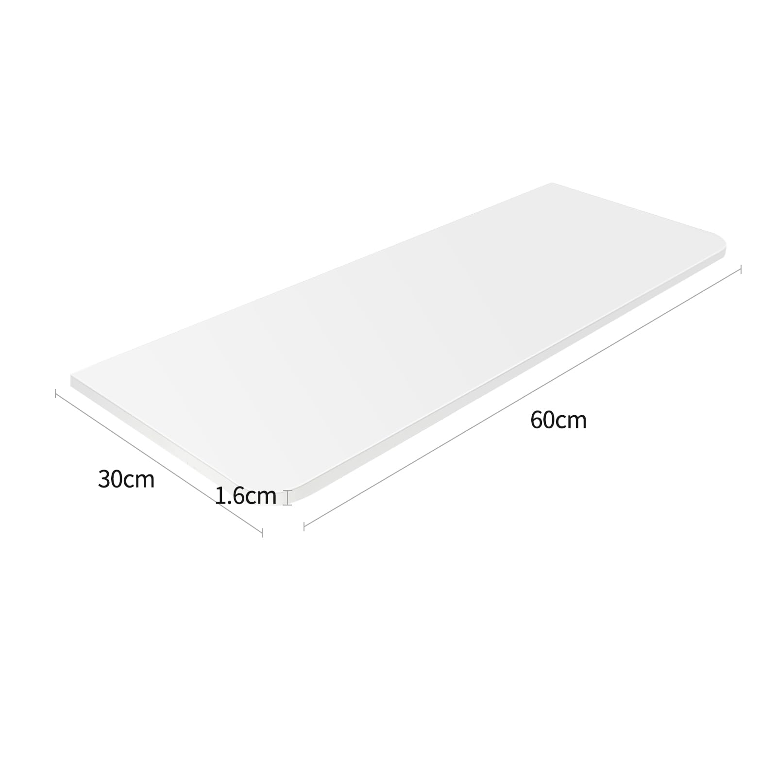 LANTUS Murale Pliante Bureau Plateau, Table de Salle à Manger Table de Cuisine pour Le Mur Table Pliante-60 * 30 * 1.6 cm-Blanc