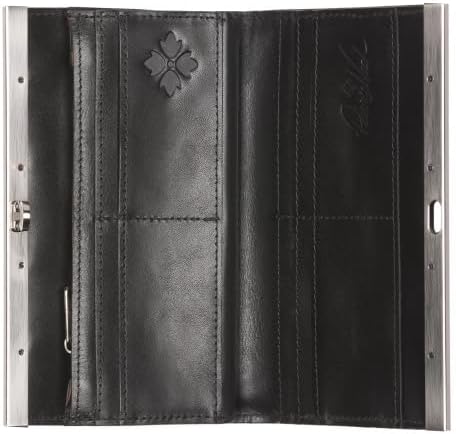 Patricia Nash Cauchy Frame Wallet – Genuine Leather Kiss-Lock Frame Wallet with Organized Interior, Black Tooled