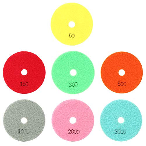 Almofada de Polimento de Mármore, 7 Unidades de Almofada de Polimento de Resina de Mármore Disco de