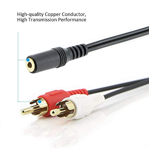 Cable auxiliar estéreo Jack 3.5mm macho a hembra miniatura 5