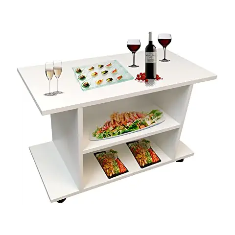 Mesa con Ruedas Henor Madera 80x40x52.5 cm Cover