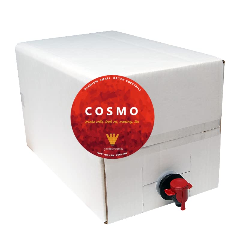Giraffe CocktailsReady-to-Drink Cosmopolitan | Easy Premium Pre-Mixed | 10% ABV | 10L BIB