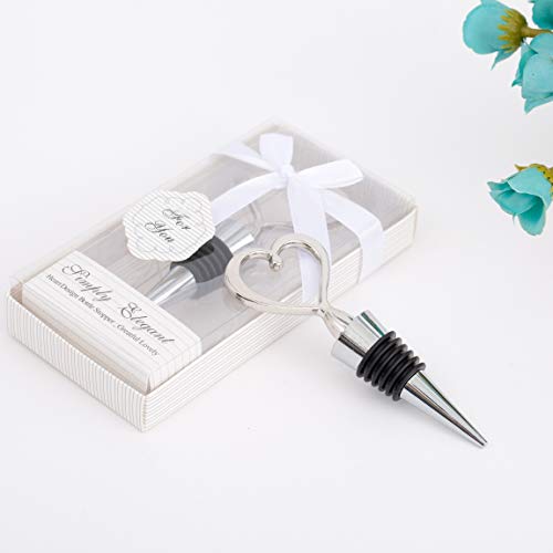 30Pcs Love Design Heart Shape Wine Stoppers For Wedding Favors Bridal Shower Party Gifts For Guests Souvenir Decorations With Individual Package #TOP6