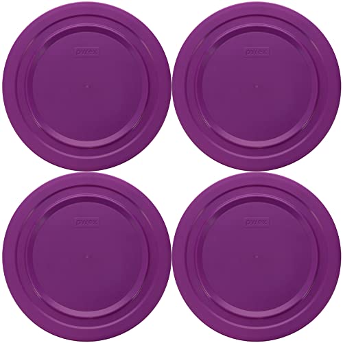 Couvercles Pyrex 7404-PC violets de 4,5 l : lot de 4 pour conservation - 2
