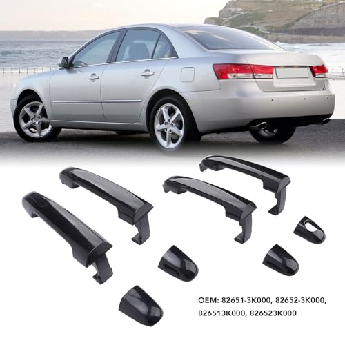 Poignées de Porte Extérieures Noires SONATA NF : Solution Remplacement Plastique Cassé ABS