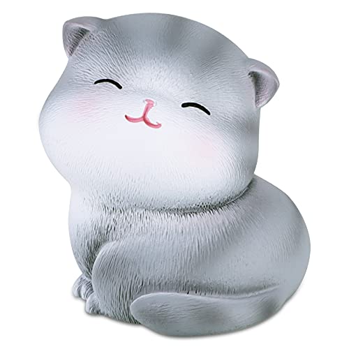 PANTSLINE Katze Figuren Deko Katze Statue Tier Dekor Katzen-Skulpturen Figuren Modell Dekoration Mini Katzenfiguren Spielzeug Set Auto Kuchen Ornament für Haus Geburtstag Geschenk Polyresin (A) Cover