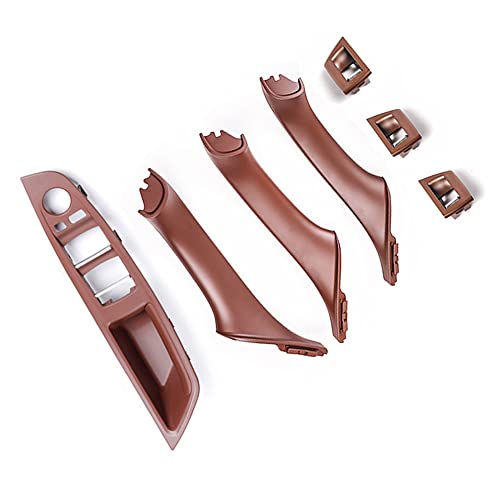 Car Door Handle Cover for BMW 5 Series F10 2011-2016 Interior Door Handles Replace Trim Cover 520i 528i 530i 535d 535i 550i (Reddish Brown)