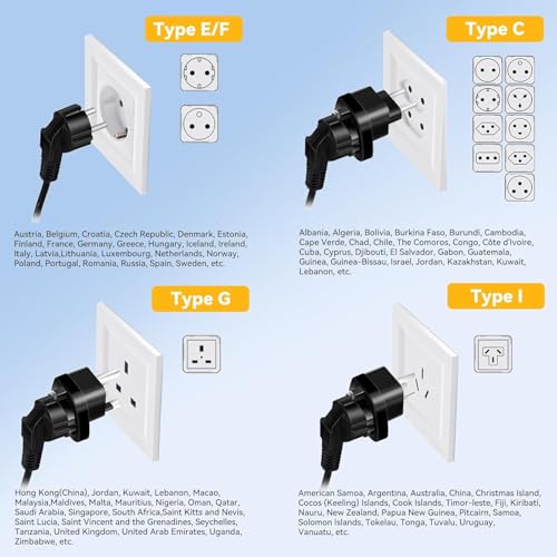 HYTED 1600W 220V to 110V Voltage Converter, Power Any American Appliances in 220-250V, Plug & Play, No Limitations, Universal Power Plug Adapter Voltage Converter US to Europe International Travel