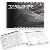 Libro de registro de mantenimiento y horario de mantenimiento del vehículo | Diseño minimalista, calidad premium | Cubierta suave al tacto, papel de 120 g/m² | Seguimiento de servicios, kilometraje y