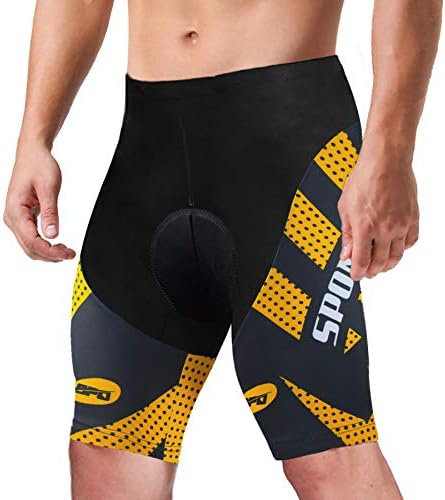sponeed Men's Cycling Shorts Padded Bicycle Riding Pants Bike Biking Clothes Cycle Wear Tights