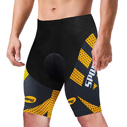 image for sponeed Men Padded Biking Shorts Cushioned Cycle Mountain Bike Tights 