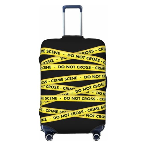 Spandex Travel Luggage Cover Suitcase Protector Bag,Crime Scene Do Not Cross Anti-Scratch Fits 18-32 Inch Luggage, Suitcase Sleeve For Kid And Adult,Small