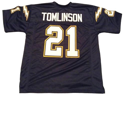 Generic LaDainian Tomlinson Blue Jersey Stitched Custom Football New No Brand/Logos (US, Alpha, Medium, Regular, Regular, Blue)