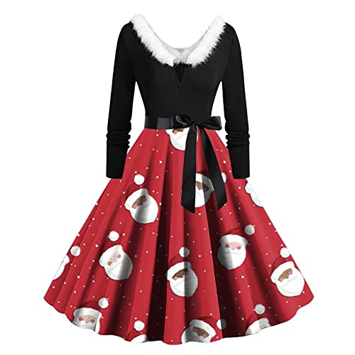 Robe de Noël à manches longues idéale pour le réveillon