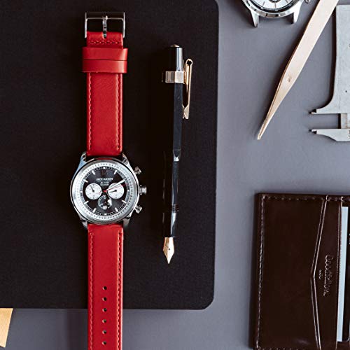 Image of BARTON WATCH BANDS - Top Grain Leather Watch Bands Compatible with Apple Watch Models - 1, 2, 3, 4, 5, 6, 7, 8, 9, 10, SE, Ultra & Ultra 2