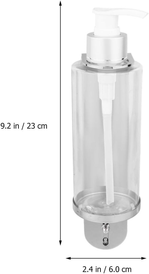 Mobestech Silver Stainless Steel Wall-Mounted Soap Dispenser for Bathroom and Wet Environments, Suitable for Foaming Goods, Includes Screws, 1pcs Wall Lotion Pump Holder