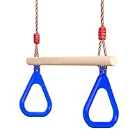 Trapezio In Legno Con Anelli Da Ginnastica Loggyland - Corde Regolabili Da 1,60 A 2,45 M - 5
