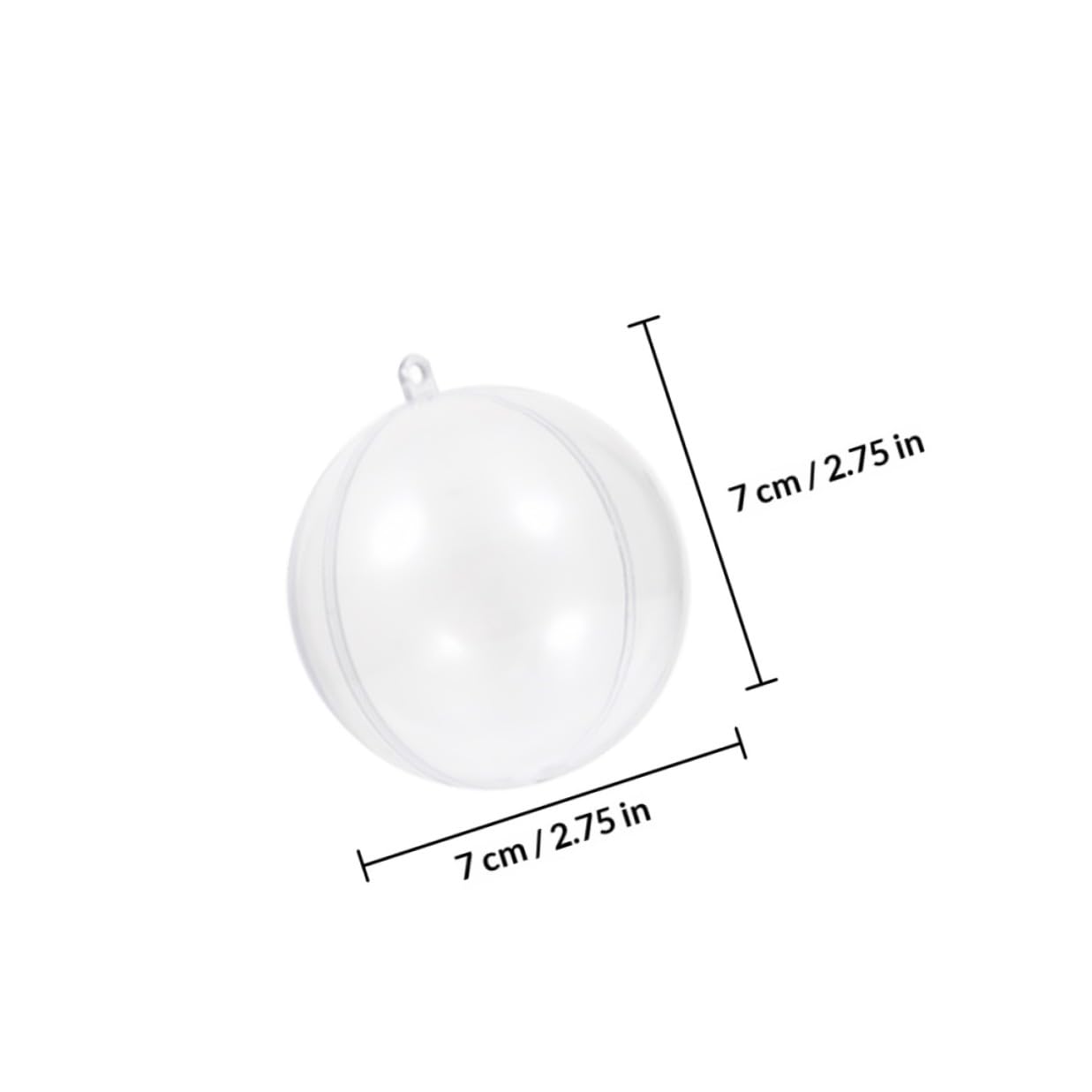 Garneck Boules de Design Rond Trou Suspendre en Plastique Transparentes Lot de 15 à Remplir Facile à Nettoyer, pour Décorations de Mariage et Anniversaires