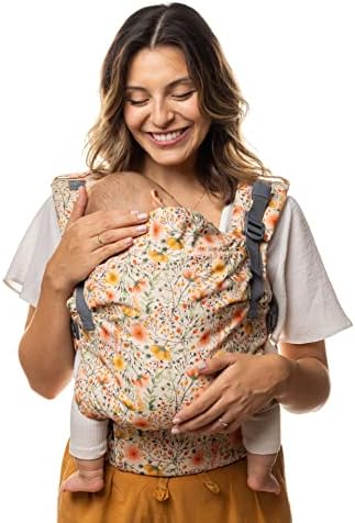 Boba X Baby Carrier - Adjustable Infant Carrier for Newborn to Toddler, Front and Backpack Babywearing 7 to 45 lbs, Ergonomic Baby Carrier with Crossable Straps and Padded Shoulders (Blossom)