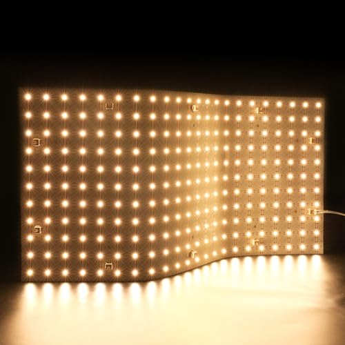 1 pc 24v 28w 3000k warm white led light sheet 192x96 inch flexible cuttable paper-thin led sheet for backlighting with adhesive backing and on-board connectors warm white 3000k