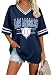 Baseball Jersey Women Game Day Sports Fan Shirts Oversized Baseball Mama Tshirt V Neck Tops Fans Gifts