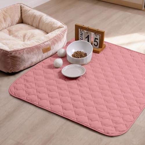 Image of gogobunny 3X Stronger Waterproof Pet Blanket, Scratch Proof Furniture Protector for Dogs Cats, Reversible Cover 30x30 Inch, Dark Pink /Light Pink