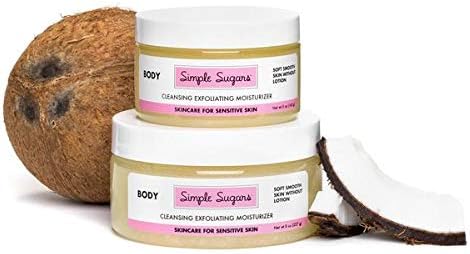 Simple Sugars All Natural Smooth Coconut Body Cleansing Scrub - Emu Oil - 8oz