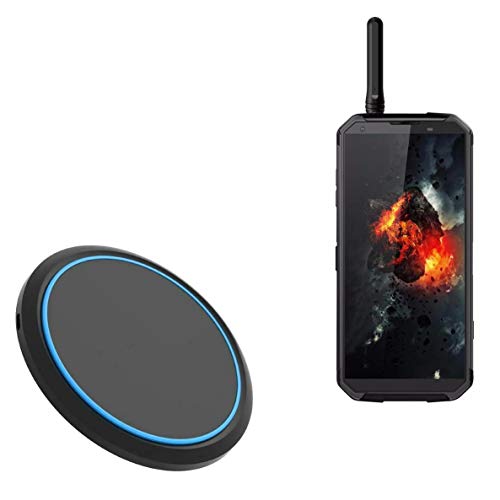 Charger for Blackview BV9700 Pro (Charger by BoxWave) - SwiftCharge PowerDisc Wireless Charger (15W) with Wireless Chargers That Require QC3.0 minicube, Qi Wireless 15W Circular Desktop Charger