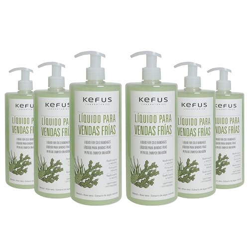 KEFUS Líquido Vendas Frías 6000 ml | Tratamiento Corporal Reafirmante y Anticelulítico | Efecto Frío Drenante | Uso Profesional Estética