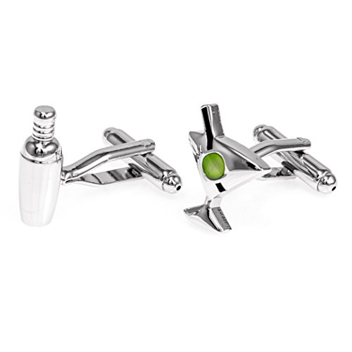 MRCUFF Martini and Shaker Mixed Drinks Pair Cufflinks in a Presentation Gift Box & Polishing Cloth4