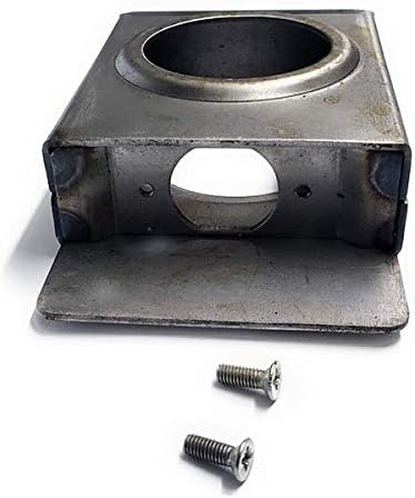 Single Box Hole Lockbox Weldable Steel Gate Doors 3 1/2 (H) x 4 1/2 (W) x 1 1/4" (D) Part #: 49452, unpainted