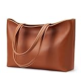 Kalidi Tragetasche mit Reißverschluss, Schultertasche, Kunstleder, für Damen, groß, lässig, für Arbeit, Dating, College, Large
