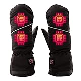 NorthHeat Premium beheizbare Handschuhe | beheizte Fäustlinge für Frauen | elektrisch wiederaufladbare Heizhandschuhe | für Skifahren, Wandern und Outdoor